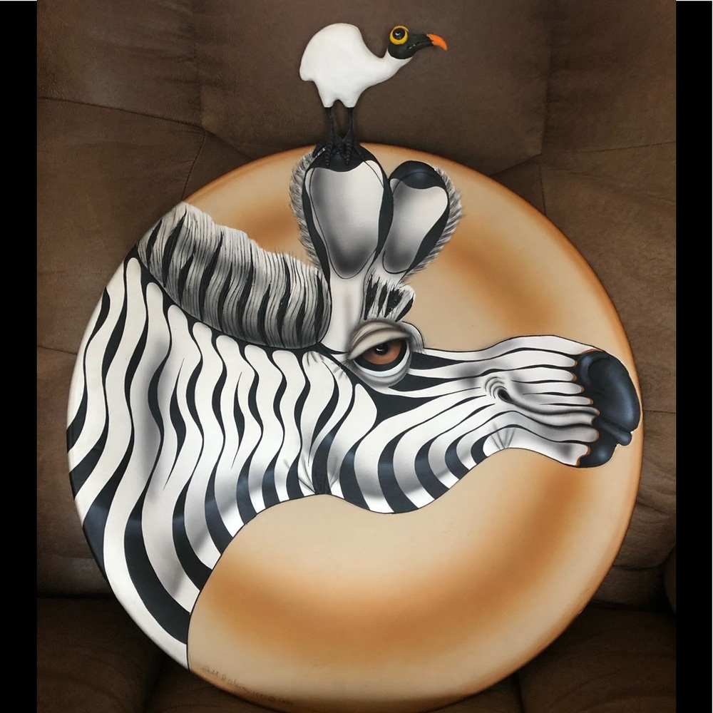 Todd J Warner, “No Grey Area’s” wall hanging collector’s plate. Very Rare